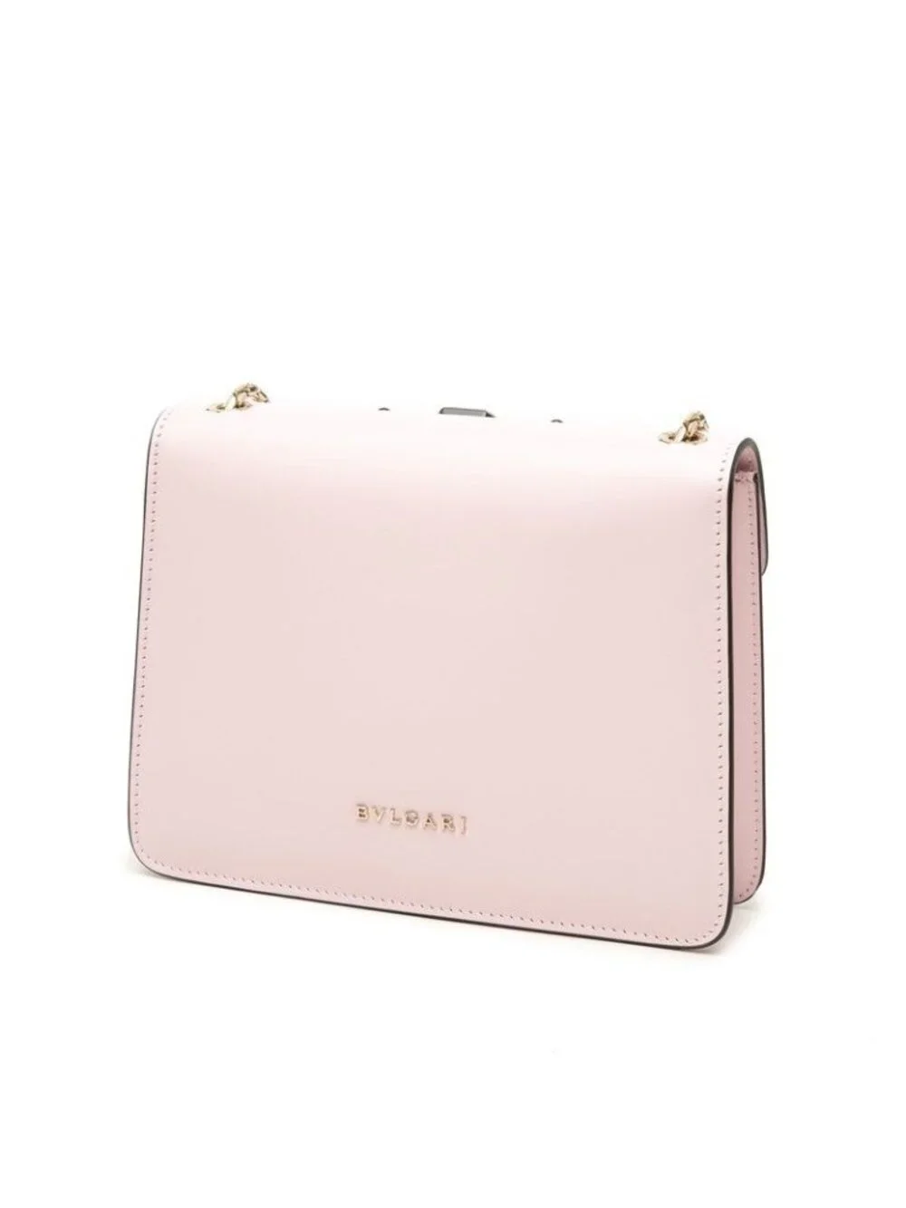 Bvlgari Serpenti Forever Bijou Crossbody Chain Shoulder Bag Pink Black Leather
